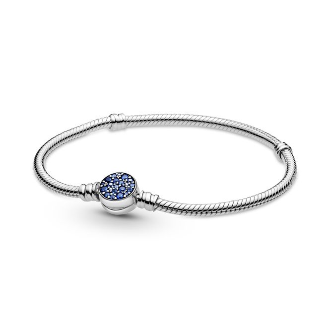 Hovedbilde Pandora Moments Sparkling Blue Disc Clasp Snake ...