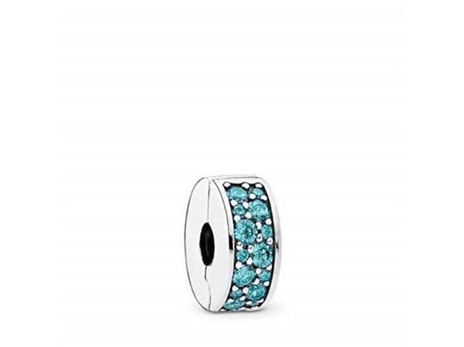 Hovedbilde Teal Pavé Clip Charm