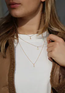 Hovedbilde My H Diamant Anheng - 18kt Gult Gull