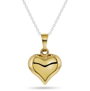 Hovedbilde Anheng i gult gull, stort hjerte