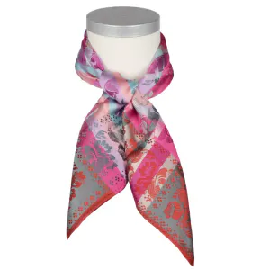 Hovedbilde Gabriella silkeskjerf - Rosa, lilla & r&oslash;d 