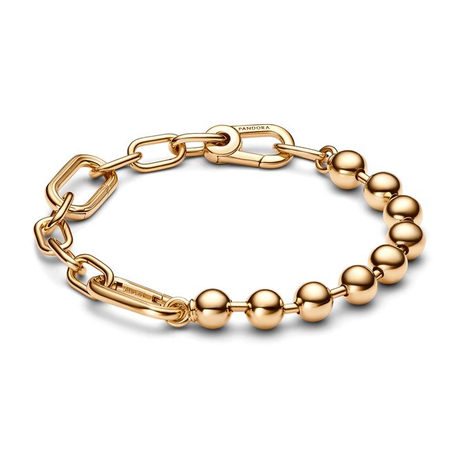Hovedbilde Bead & Link Chain Bracelet - Gold Plated 