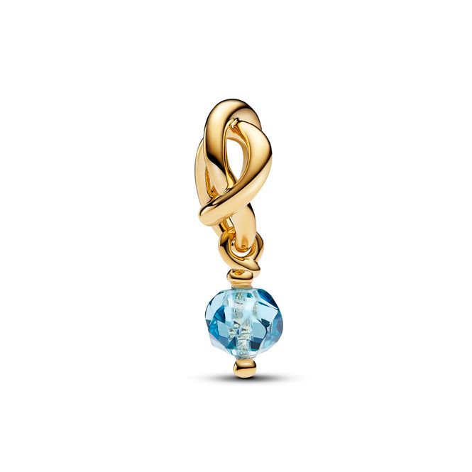 Hovedbilde March Birthstone Eternity Circle Dangle Charm