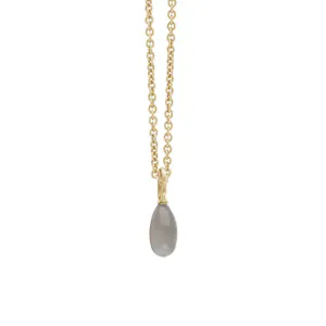 Hovedbilde Stonedrops pendant grey moonstone - Goldplated