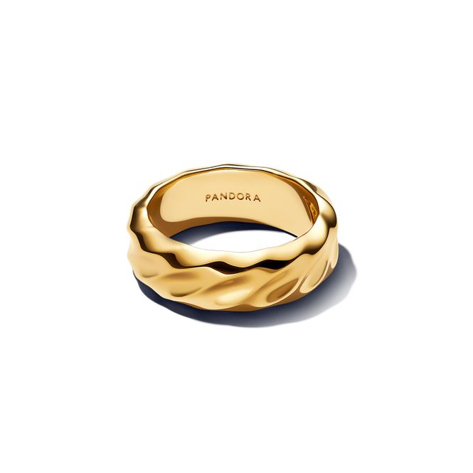 Hovedbilde Rippled goldplated ring