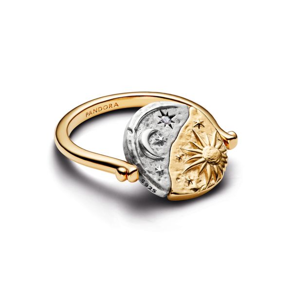 Sun and Moon Spinnable Ring
