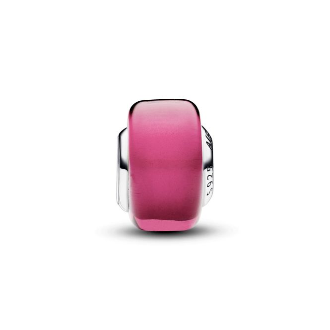 Hovedbilde Sterling silver charm with pink Murano glass