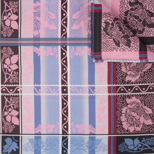 Hovedbilde Eufemia silkeskjerf - Rosa & bl&aring; 